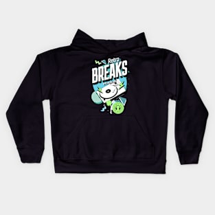 BREAKBEAT  - Retro Breaks Turntable (white/blue/green) Kids Hoodie